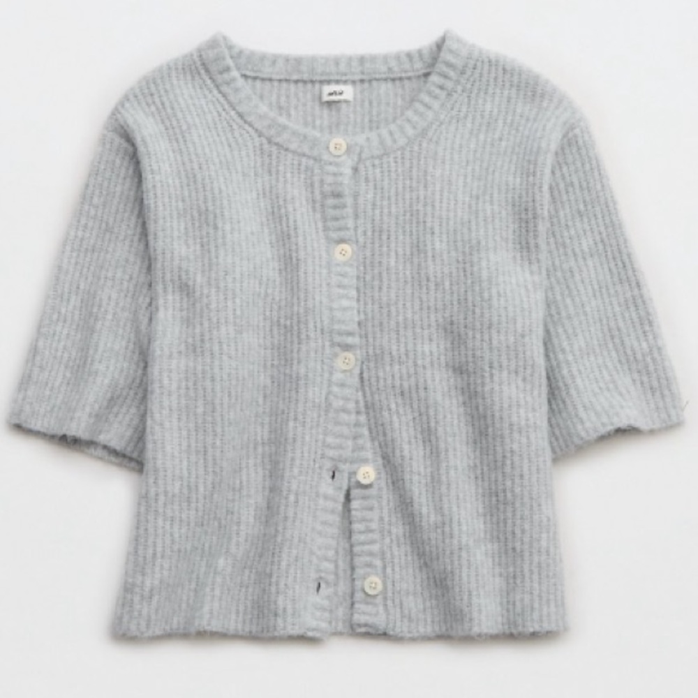 Aerie Unreal Short Sleeve Cardigan